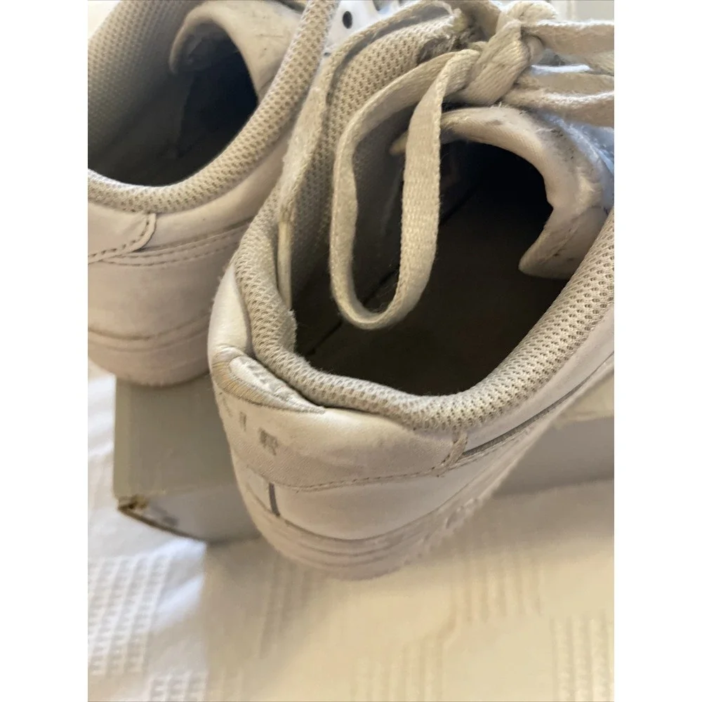 NIKE Air Force 1 Low GS  White Leather Sneakers Youth Size 4.5 314192-117 (Drew)
